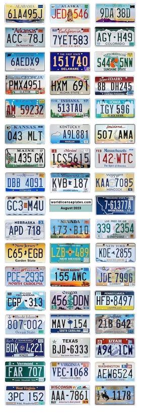 US License Plates