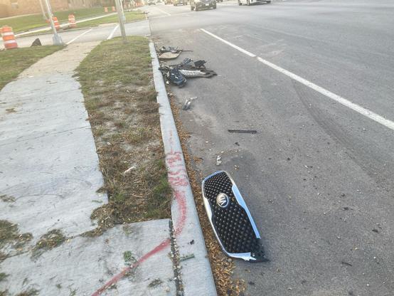 Car parts, probably from a crash.